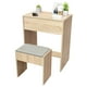 thumbnail image 4 of Tocador Minimalista Relan Estilo Madera Roble con Banco, 4 of 6