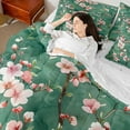 thumbnail image 4 of Manfei Cherry Blossoms Bedding Comforter Set 7-Piece for Boys Girls,Pink Sakura King Bedding Sets,Japanese Style Ultra Soft Bed Sheets,Luxury Bedroom Decor,Reversible, 4 of 8