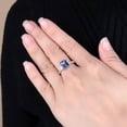 thumbnail image 3 of Unique Blue Iolite Engagement Ring, Iolite Solitaire Promise Ring, Birthstone Vintage Ring, 925 Sterling Silver, Wedding Ring, Gifts for Her, 3 of 7