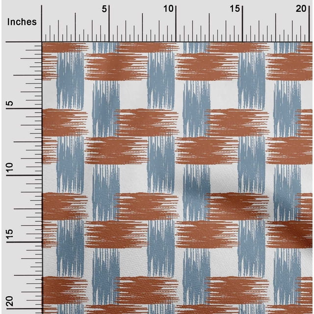 oneOone Polyester Lycra Fabric Brush Stroke Ikat Printed Craft Fabric BTY 56 Inch Wide