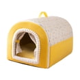 thumbnail image 2 of Casita para mascotas, cama para perros de interior, 2 formas de uso, cojín suave y cálido, refugio compacto para mascotas M, 2 of 7