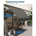 thumbnail image 7 of BouPower 118"x118" Manual Retractable Awning, Freestanding Patio Awning with Crank Handle, Waterproof Retractable Shades Awnings with Height & Angle Adjustable, for Balcony, Deck, Grey/Black/Khaki, 7 of 7