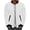 White, variant on Men's Padded Hooded Jacket, Solid Color Fashion Insulated Coat. Full Zip with Kangaroo Pockets, Relaxed Fit for Sports, Daily Wear, and Lounging in Comfort