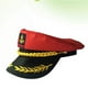 thumbnail image 5 of EeaseMX 1 gorro de capitán bordado para cosplay de adulto, estilo marinero (rojo), 5 of 7