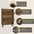 thumbnail image 6 of Shoe Storage Cabinet for Entryway, Shoe Cabinet with 2 Flip Drawers, Narrow Shoe Cabinet, Hidden Shoe Rack Cabinet, Free Standing Wooden Shoe Organizer, Rustic Brown, 6 of 16