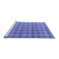 thumbnail image 2 of Ahgly Company Machine Washable Indoor Square Abstract Blue Modern Area Rugs, 3' Square, 2 of 4