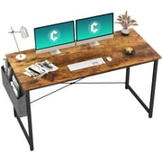 CubiCubi Computer Desk 55 inch Home Office Desk with Storage Bag, Rustic Brown Finish