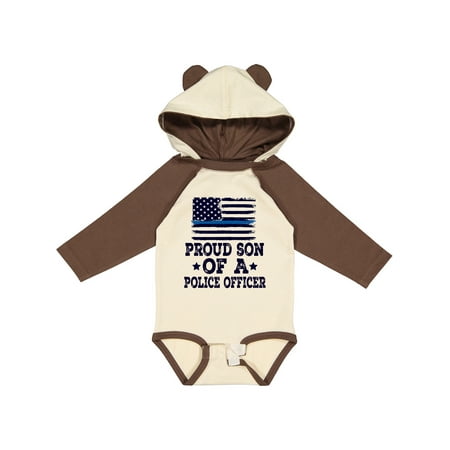 

Inktastic Police Officer Proud Son Boys Long Sleeve Baby Bodysuit