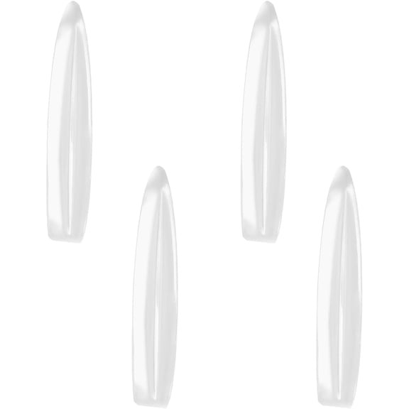 6 pcs Clear PU Self-Adhesive Pulls, Mini Transparent Knobs Oval Sliding Door Push Pull Helpers for Window Cabinet Drawer Door Glass