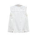 thumbnail image 4 of Frontwalk Ladies Plus Size Jean Veset Lapel Collar Sleeveless Denim Vest Women Button Up Waistcoat Cropped Denim Vest, 4 of 9