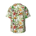thumbnail image 2 of Naloa Mushrooms Gnomes Men's Loose Fit Cuban Collar Short-Sleeve Shirt with Button-down and Chest Pocket for Everyday Wear Outings - X-Large, 2 of 7