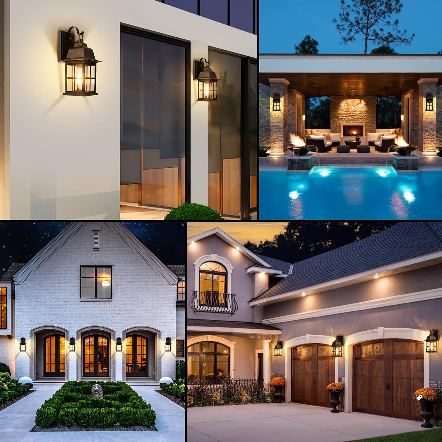 Nordic Hygge 2-Pack Dusk to Dawn Outdoor Wall Lights