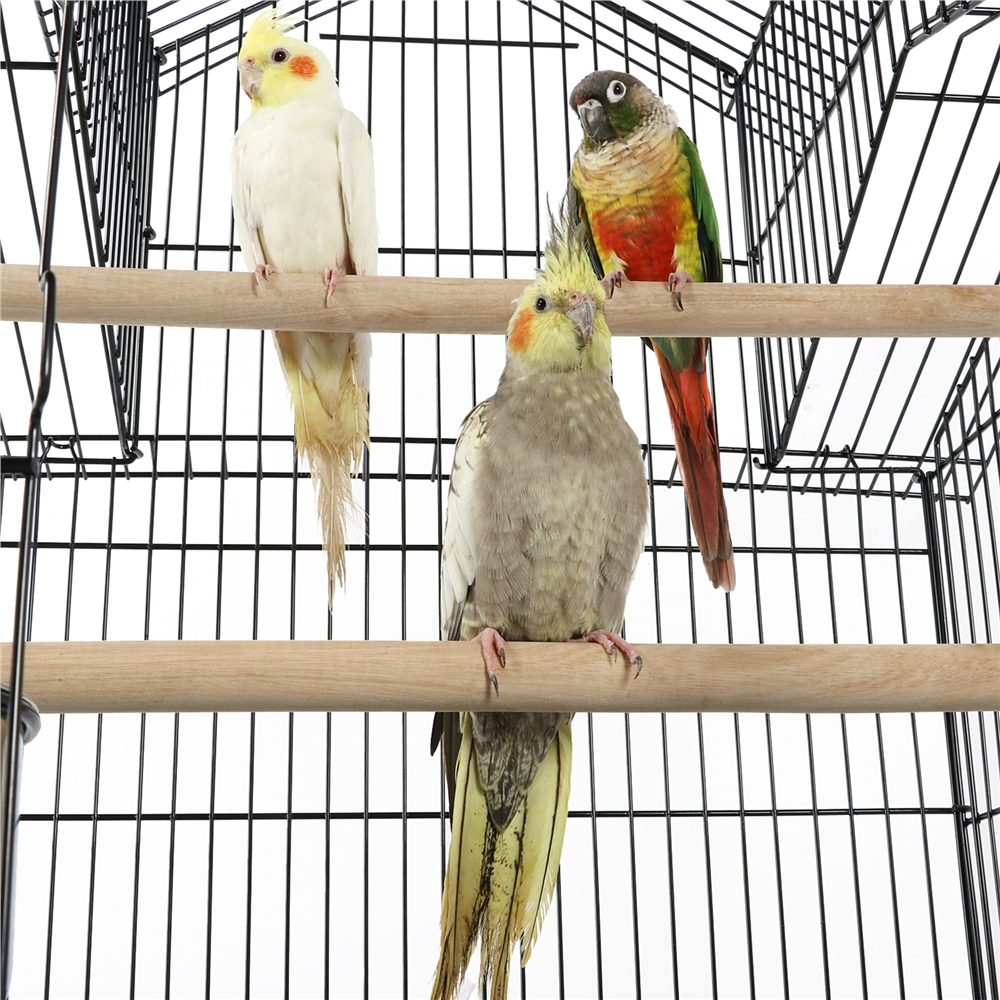 Yaheetech 55.1" Rolling Metal Bird Cage with Stand, Black photo 3