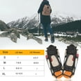 thumbnail image 4 of Htwon Snow Anti Slip Spikes Grips Crampon Cleats Boot Shoes Covers Ice Grippers Studs, 4 of 16