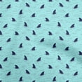 thumbnail image 1 of oneOone Cotton Flex Aqua Blue Fabric Ocean Shark Swimming Sewing Material Print Fabric By The Yard 40 Inch Wide, 1 of 4