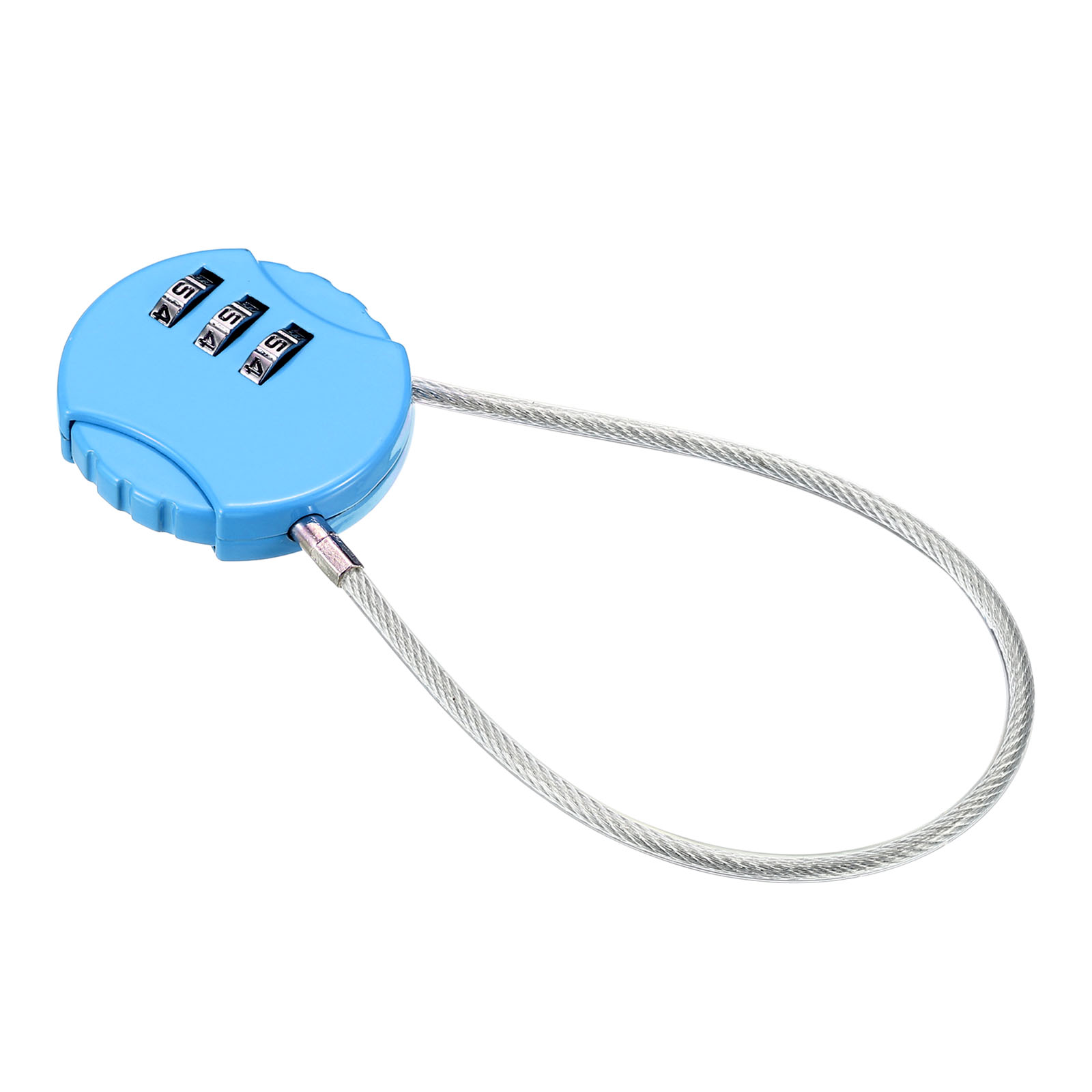 Unique Bargains Combination Lock 3 Digit Luggage Padlock for Gym Locker Light Blue 1 Pc