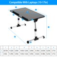 thumbnail image 3 of Laptop Lap Desk for Bed,23.8x13.39x12.6in Foldable Adjustable Breakfast Tray Table, Laptop, Reading, Black, 3 of 8