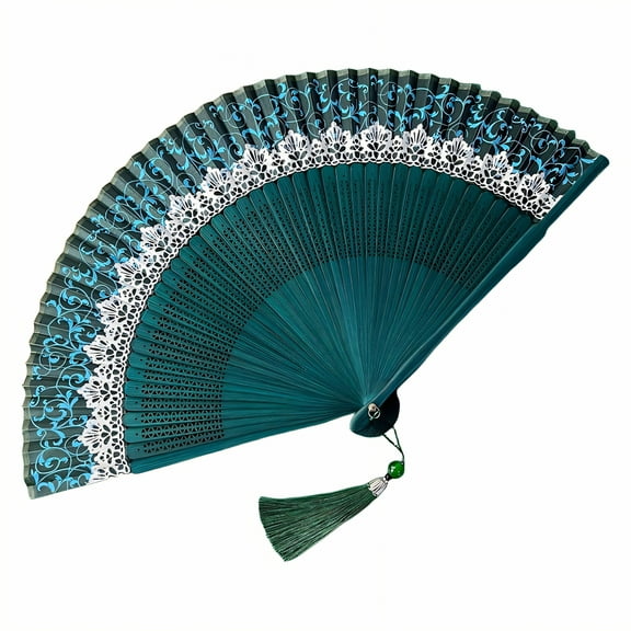 HIBIBUD Folding Fan Long-Lasting Fan Bones Clacking Fans for Line Dancing Fluid Fan Action Large Hand Fans for Dance Style1