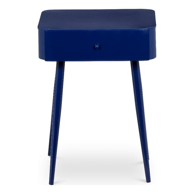 Meridian Furniture Rylan Table de Nuit en Métal Bleu Marine