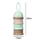 thumbnail image 2 of Dispensador de fórmula para bebés de 3 capas, contenedor de fórmula de viaje, contenedor de almacenamiento de refrigerios apilable a prueba de derrames con asa, 2 of 5