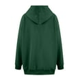 thumbnail image 4 of UJNDER Women's Oversized Cropped Hoodies for Women Heavyweight Pockets Street Style Green XL, 4 of 5