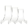 thumbnail image 1 of 3 Pcs Plate Stands Clear Bowls Display Easels Great Load Bearing Stable Structure Tea Cake Display - JZ, 1 of 5