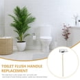 thumbnail image 3 of OULII 1Set Silver Alloy Toilet Handle for Home Use Bathroom Installation Modern Style, 3 of 8