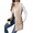 Apricot, variant on Cuteduck Women's Vest Fall Spring Sleeveless Stand Collar Long Lightweight Quilted Pocketed Zipper Casual Jacket S-2XL