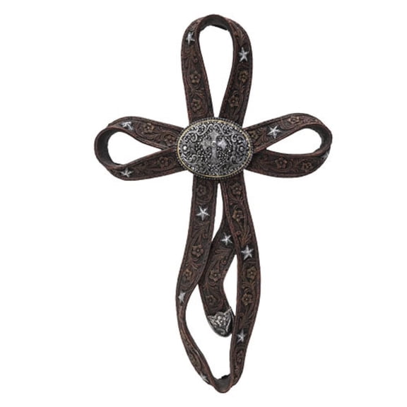 Western Belt Buckle Crucifix Wall Plaque 18 Inch 14213