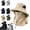 1pc Khaki, variant on UPF 50+ UV Protection Outdoor 3-in-1 Fisherman's Hat, Breathable Unisex Hat with Neck Cover, Detachable Outdoor Hat