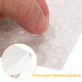 thumbnail image 3 of Uxcell 100Pack Cabinet Door Bumpers Small Self-Adhesive Clear Rubber Feet 10x1.5mm, 3 of 4