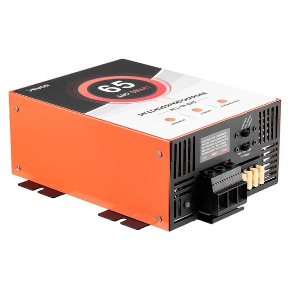 65 Amp RV Power Converter 110V AC to 12V DC Battery Charger Multi Stage Smart Charging 13V to 16.5V Operating Range Compatible with Lithium Lead Acid Battery for Camper