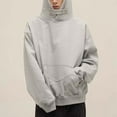 thumbnail image 6 of SRZYMJ Mens Moisture-Wicking Pullover Sweatshirt for Workout Men's High Street Casual Loose Fit Hoodie with Button Design for Modern Comfort, 6 of 8