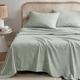 thumbnail image 3 of Hyde Lane Organic Linen Sheet Set - 4 Pcs Linen Cotton Bed Sheet Queen Size, Nature French Flax Cotton Blend Sheets for All Seasons - Soft & Breathable, 15" Deep Pocket (Queen, Sage Green), 3 of 16