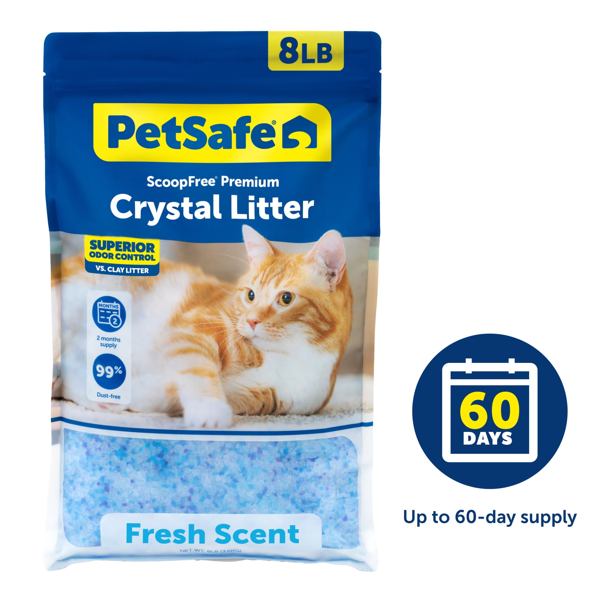 PetSafe® ScoopFree® Premium Crystal Litter, Fresh Scent, 8-lb Bag, Blue