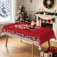 thumbnail image 3 of Nanqianyi Red Christmas Rectangle Tablecloth,Waterproof Stain Resistant Table Cover,60"x70", 3 of 6