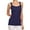 Navy, variant on Women's Stylish Scoop Neck Lace Trim Cami Tunic Tank Top, Light Pink