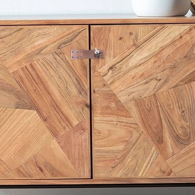 unbranded 1Jgo Para Gabinete Con Hasp De Inoxidable Y Hierro Cerradura Segura Marrón