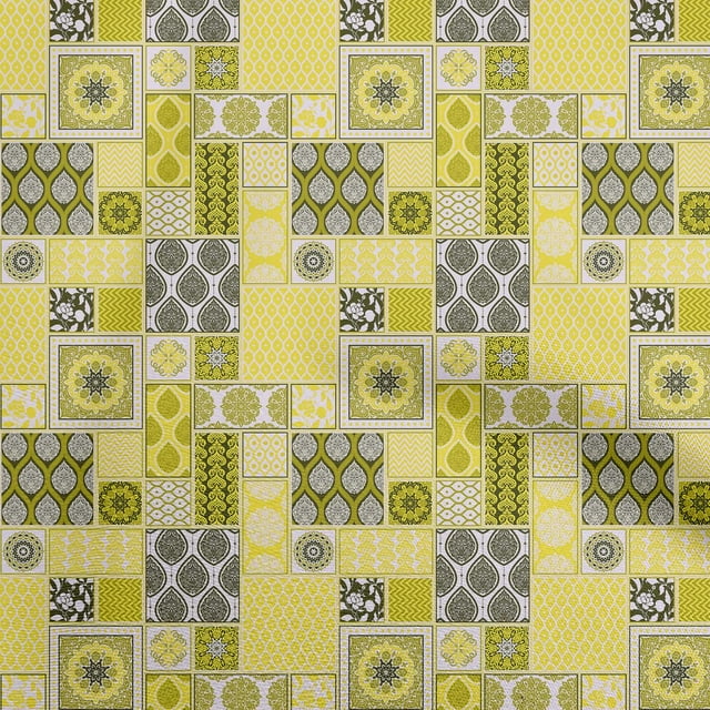 oneOone Georgette Viscose Olive Green Fabric Patchwork Sewing Craft Projects Fabric Prints By Yard 42 Inch Wide-4M