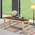 thumbnail image 2 of Pemberly Row Traditional 17" Wood Dining Bench in Cream/Cherry, 2 of 3