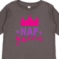 thumbnail image 4 of Inktastic Nap Queen, Crown, Stars - Pink Purple Girls Long Sleeve Toddler T-Shirt, 4 of 5