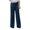 Navy, variant on HUPTTEW Women's Spring Summer Pant Trouser Fashionable Button Cotton Baggy Wide Legged Casual Pant Trouser