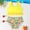 B-Yellow, variant on Girls Tankini Swimsuit 2 Piece Bathing Suits for Girl Square Collar Tankinis Set Girls' Swimwear Hawaii Floral Print Shorts