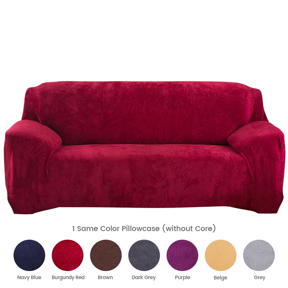 Topchancess Stretch Velvet Sofa Covers for 1/2/3/4 Seater Couch Covers