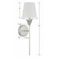 thumbnail image 6 of Crystorama Broche 1 Light Antique Silver Wall Mount - 6"W x 21"H x 7.25"D, 6 of 11