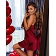thumbnail image 5 of Ekouaer Women Lingerie Satin Lace Chemise Nightgown Sexy Full Slips Sleepwear, 5 of 7