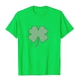 thumbnail image 3 of Felirenzacia Women's St. Patrick's Day Heart Shamrock Graphic T-Shirt Casual Crew Neck Short Sleeve Tee Green,S, 3 of 6