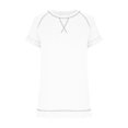 thumbnail image 5 of SDNall Summer T-Shirt for Women Solid Color Short Sleeve Casual Round Neck Side Split Fashion T-Shirt Short Sleeve Round Neck T-Shirt (White,Sizes:S-2XL), 5 of 9