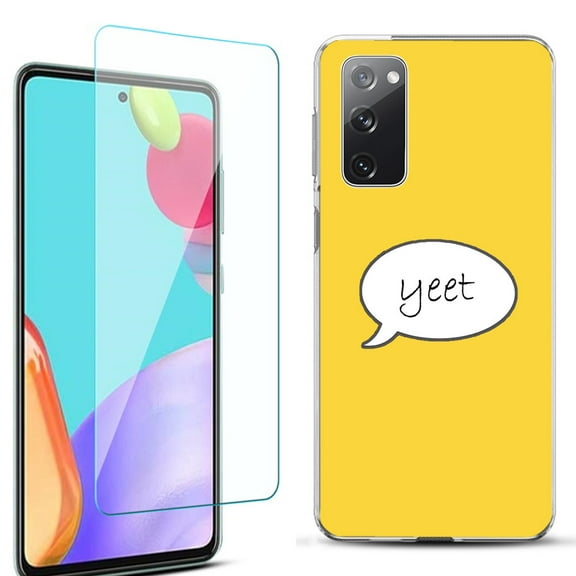 Slim-Fit Protective Phone Case for Samsung Galaxy S20 FE 5G Fan Edition, with Tempered Glass Screen Protector, by OneToughShield ® - Yeet