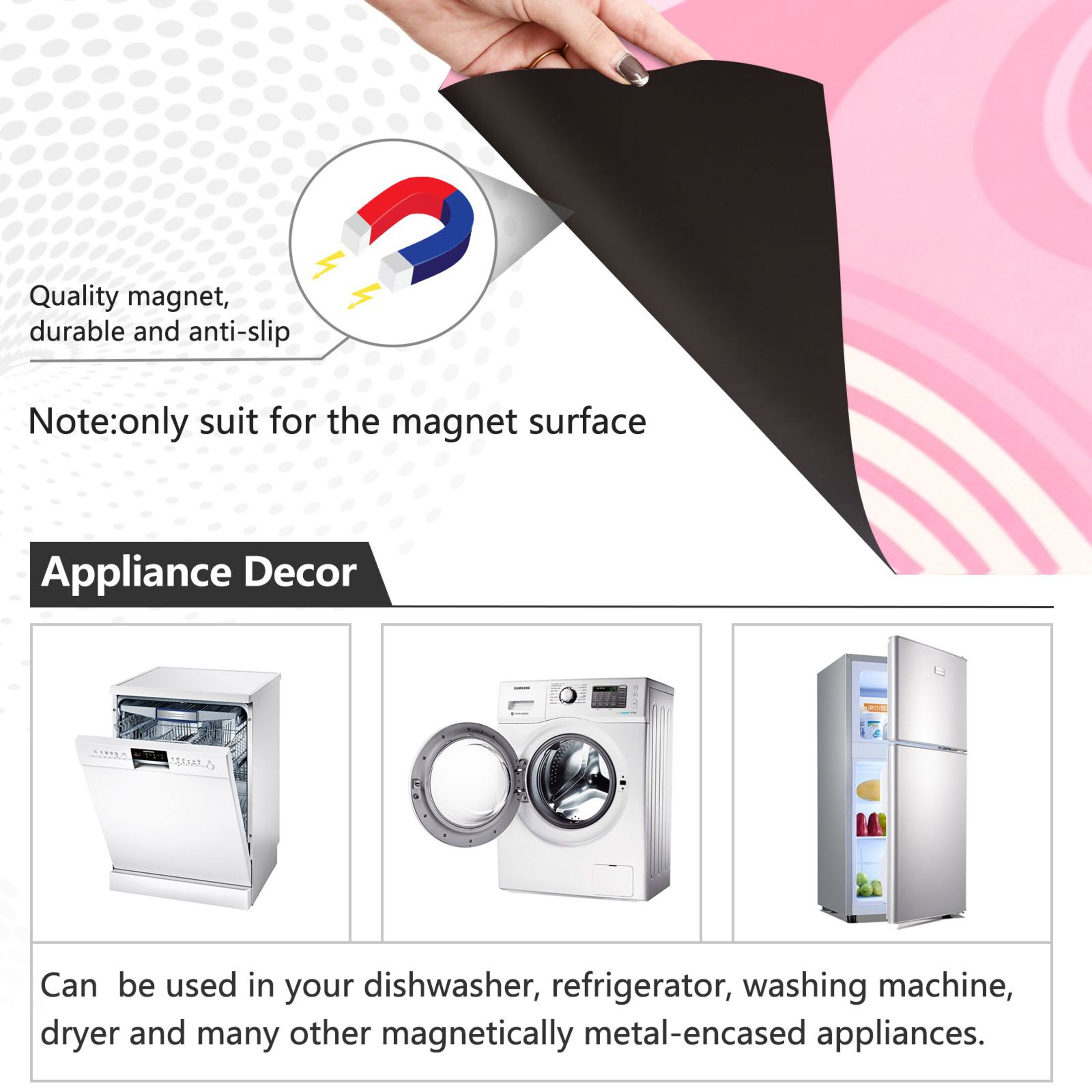 IAUYY Magnetic decorative sticker - 23x26 Inch PVC Refrigerator Decorative Cover, Removable DIY Art for Kitchen Appliances Helix
